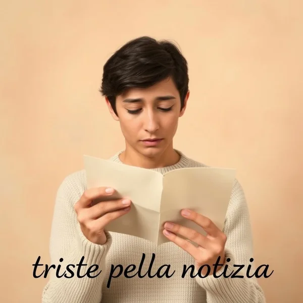 Triste per la notizia: Espressione comune in italiano
