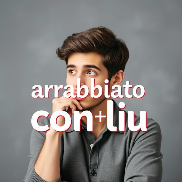 Der Ausdruck "arrabbiato con lui"