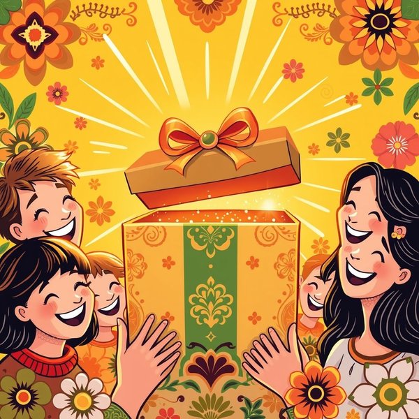 Deliziato dal Regalo : Joie dans un Cadeau