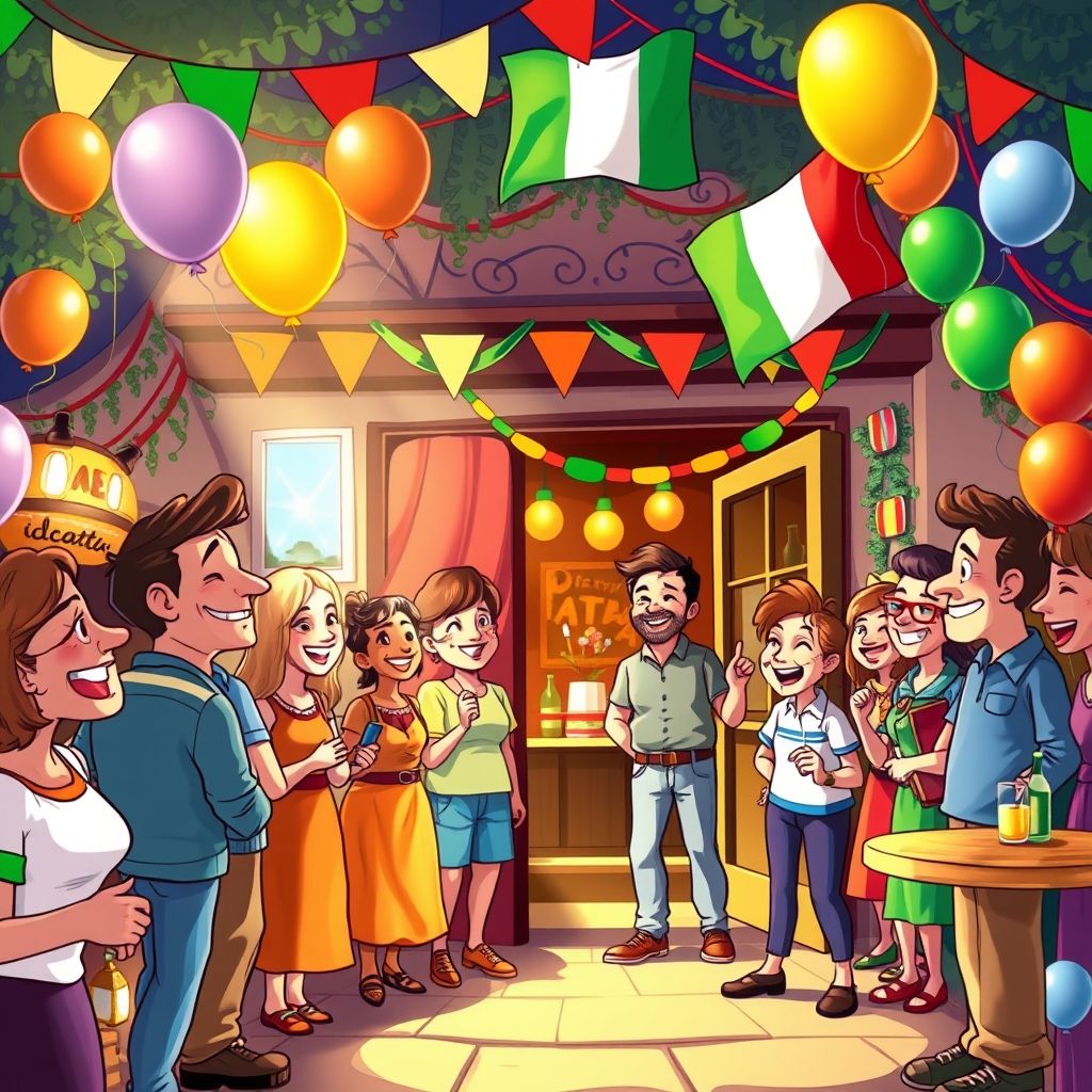 Emozionato per la festa : signification, grammaire et exemples concrets