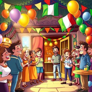 Emozionato per la festa : signification, grammaire et exemples concrets