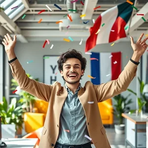 Heureux pour la promotion signification grammaire et exemples avec felice per la promozione