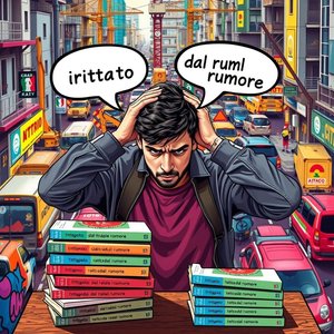 Irrité par le bruit signification grammaire et utilisation irritato dal rumore