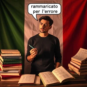 Rammaricato per l’errore betekenis en gebruik in het Italiaans uitgelegd