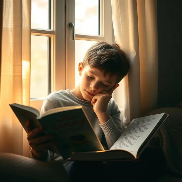 Một người xúc động khi đọc một câu chuyện