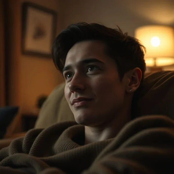 Emozionato dal film - Imagen de una persona conmovida después de ver una película.