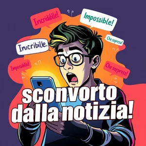 Sconvolto dalla notizia meaning, grammar, and usage for Italian learners