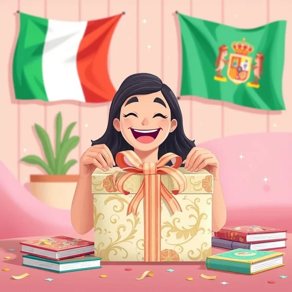 Contento del regalo: cómo expresar gratitud en italiano