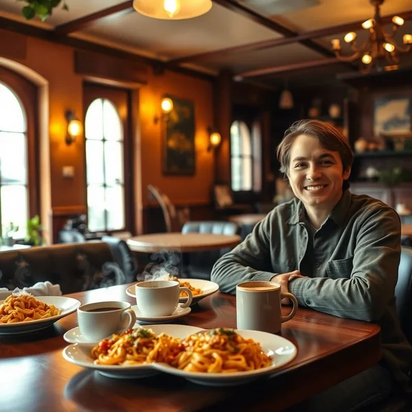 Soddisfatto del Pasto : Un sourire à table