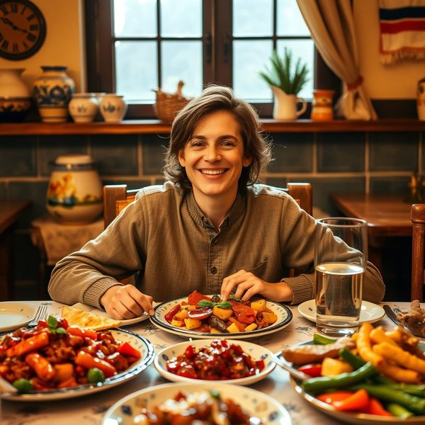 Soddisfatto del Pasto: Ein Lächeln am Tisch