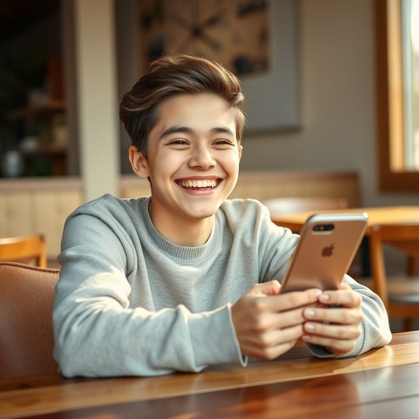 Sollevato dalla decisione: una persona sorridente che prova sollievo
