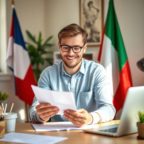 Sollevato dalla decisione: een glimlachend persoon die opluchting voelt