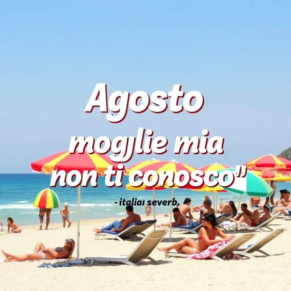 Proverbio Agosto moglie mia non ti conosco - Significato e Uso