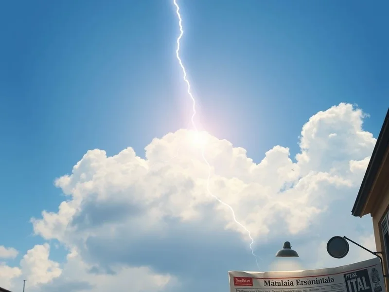 Cair como um raio em céu sereno