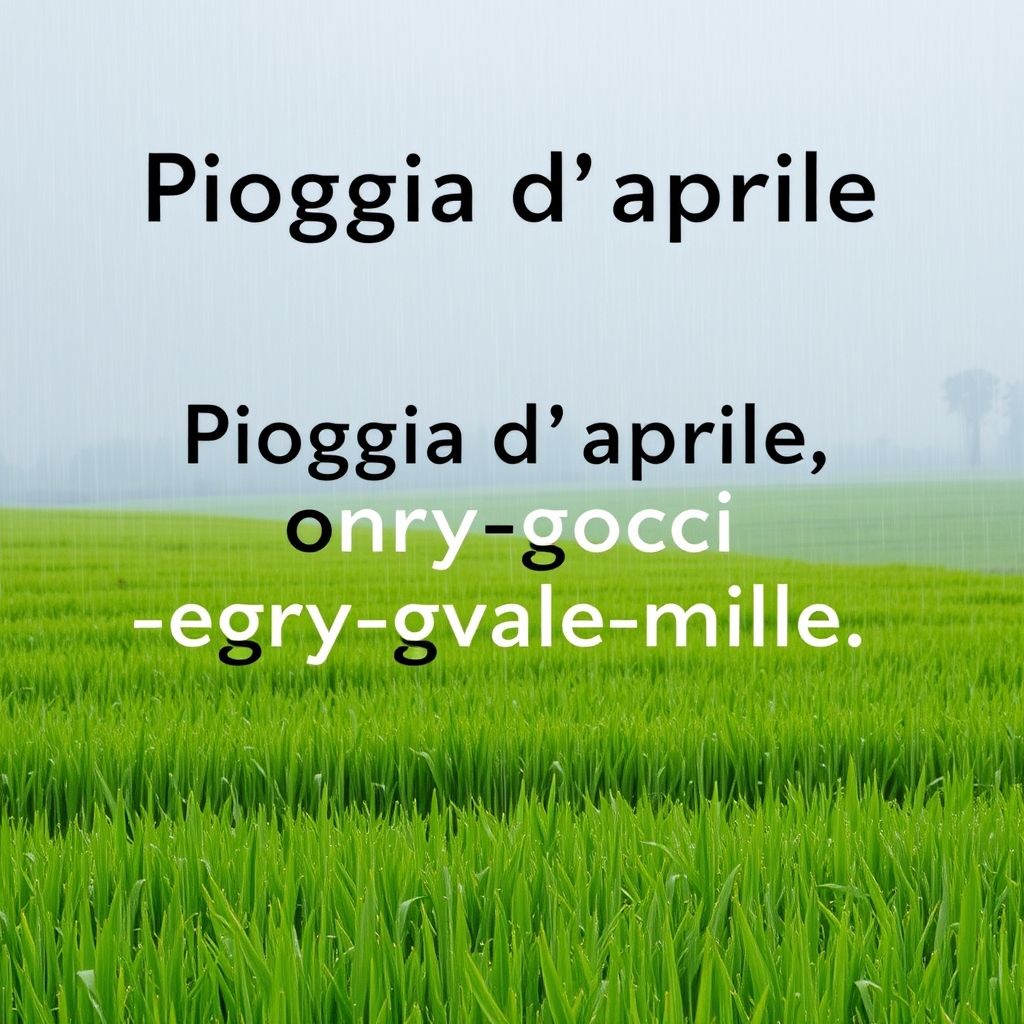 Pioggia d’aprile, ogni goccia vale mille Meaning Explained