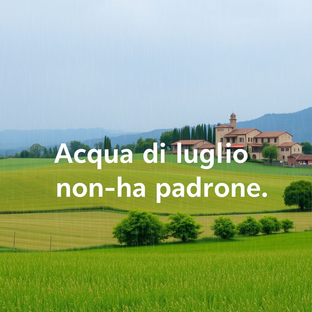 Acqua di luglio non ha padrone y su verdadero significado