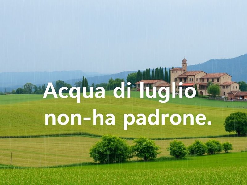 Acqua di luglio non ha padrone: significato e uso