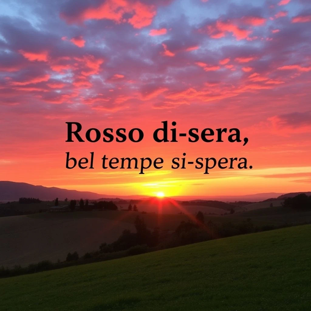 Rosso di sera, bel tempo si spera – Bedeutung, Herkunft und Anwendung