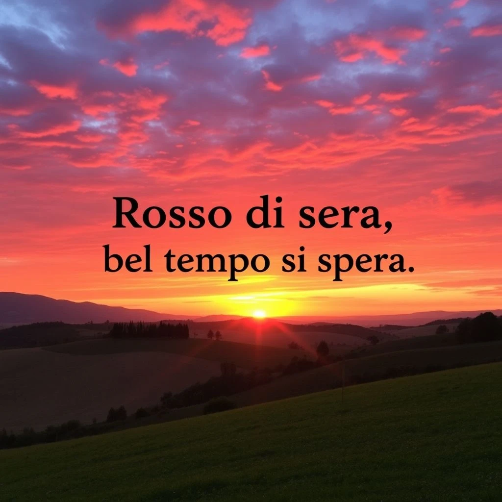 Rosso di sera, bel tempo si speraの意味とイタリア語での使い方