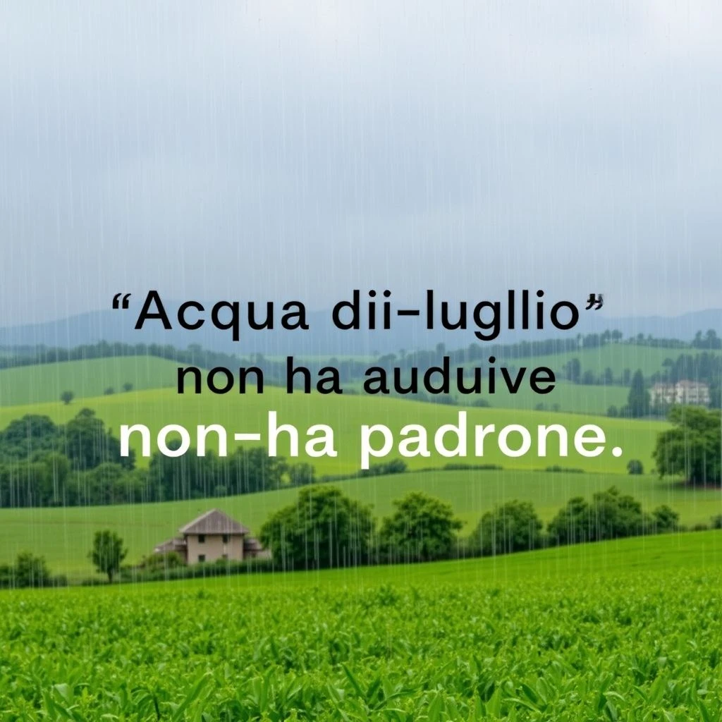Significado e uso de Acqua di luglio non ha padrone