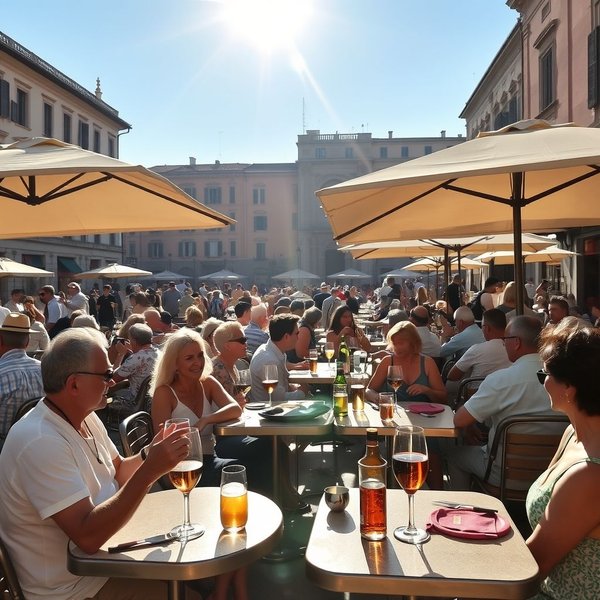 Sole a picco, testa in bicchiere: el proverbio italiano