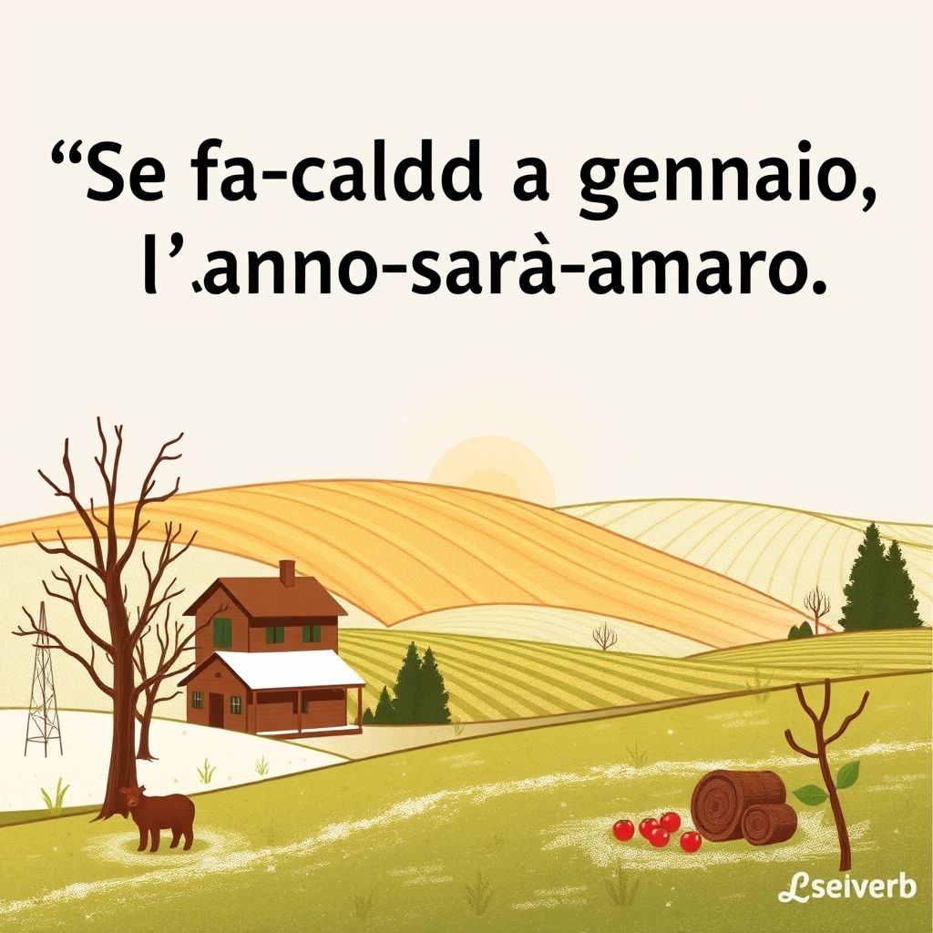 Se fa caldo a gennaio, l’anno sarà amaro expliqué en italien