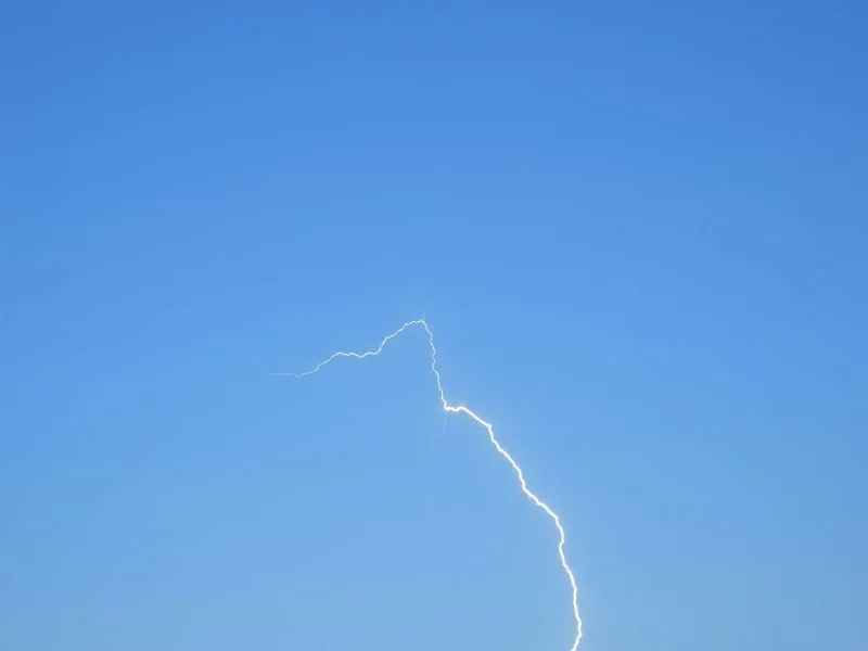 Tomber comme un éclair dans un ciel serein
