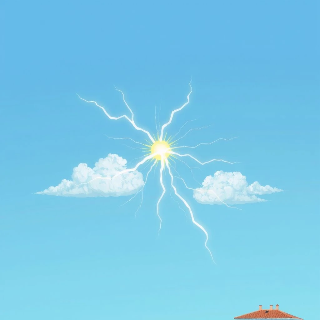 Cadere come un fulmine a ciel sereno gebruiken: vallen als een bliksem uit een blauwe lucht