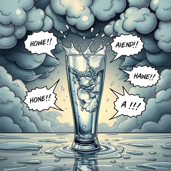 Significado de Tempesta in un bicchier d’acqua: Quando uma pequena coisa se torna um grande problema