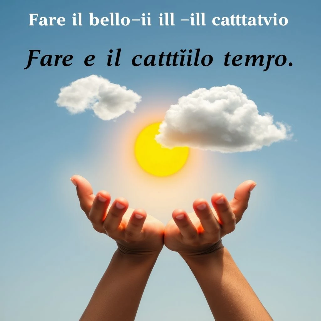 Qué significa Fare il bello e il cattivo tempo y cómo usarla