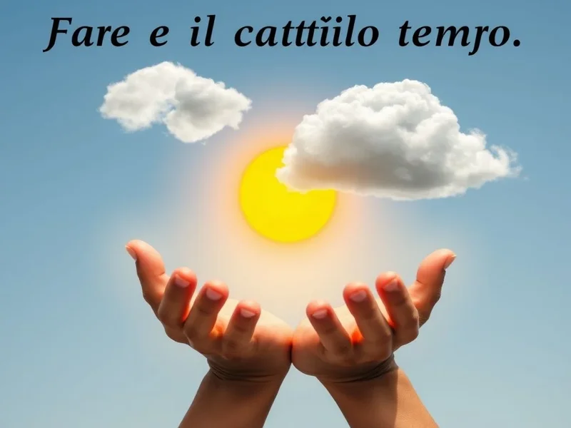 Fare il bello e il cattivo tempo