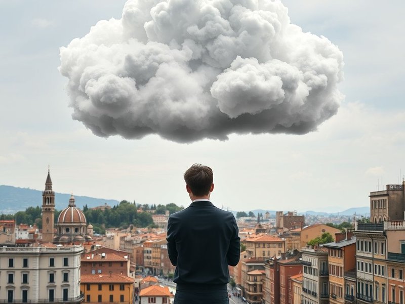 What does Vivere sotto una nuvola mean