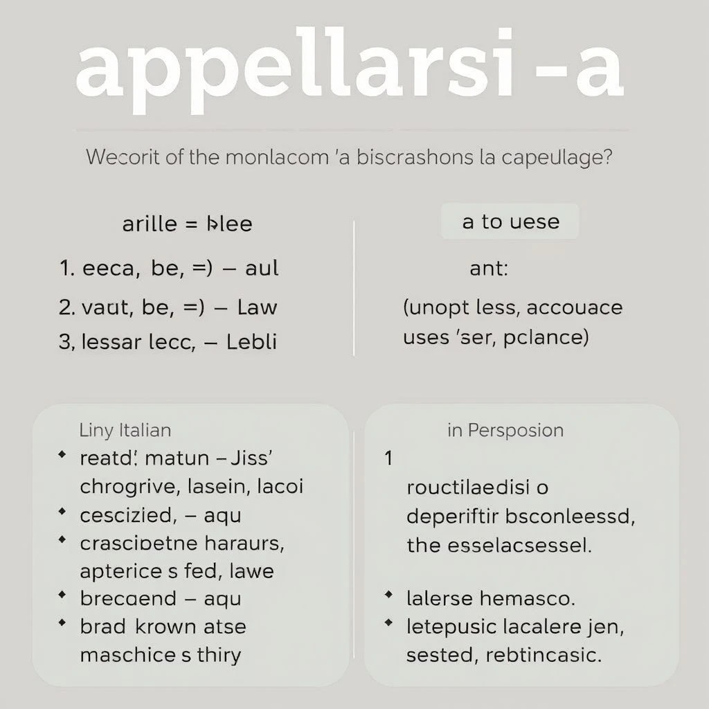 Wie man Appellarsi a benutzt – Bedeutung und Beispiele