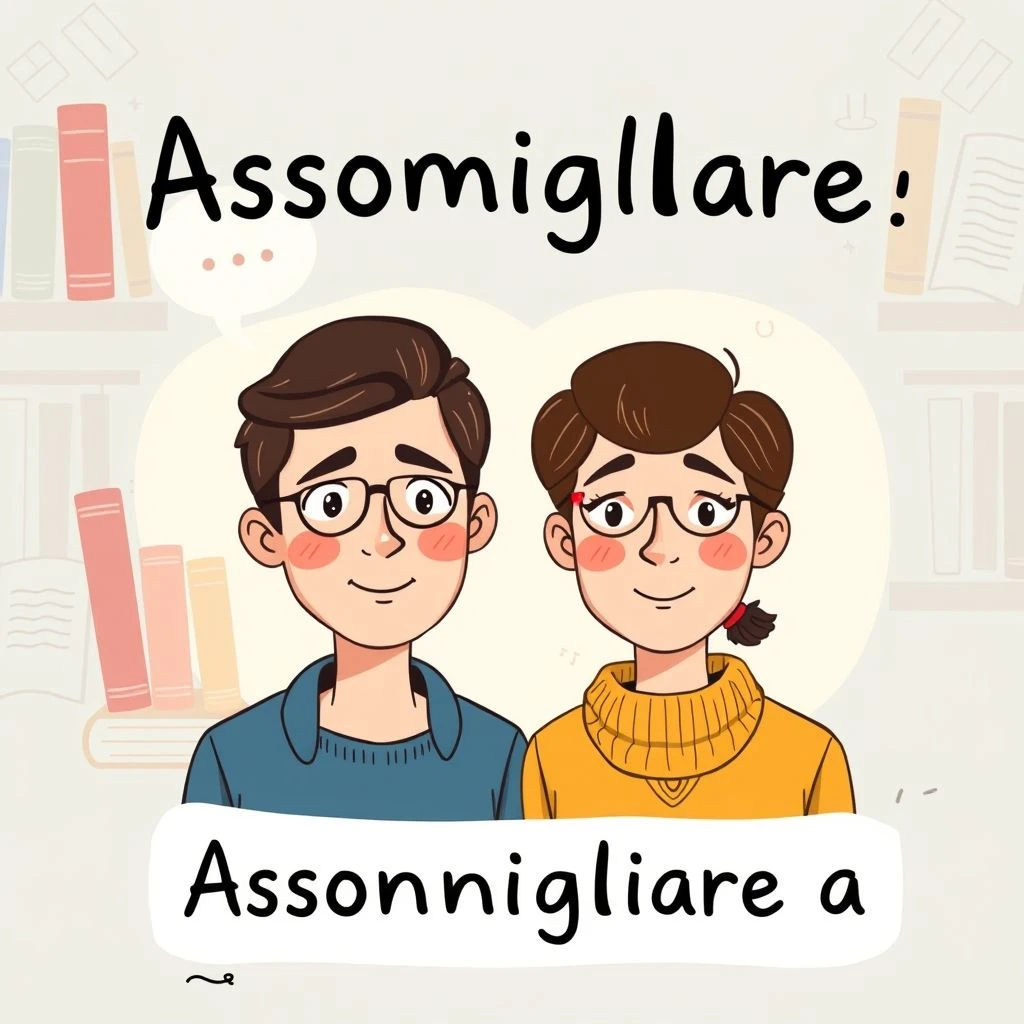 Wie man Assomigliare a verwendet Bedeutung Gebrauch Beispiele