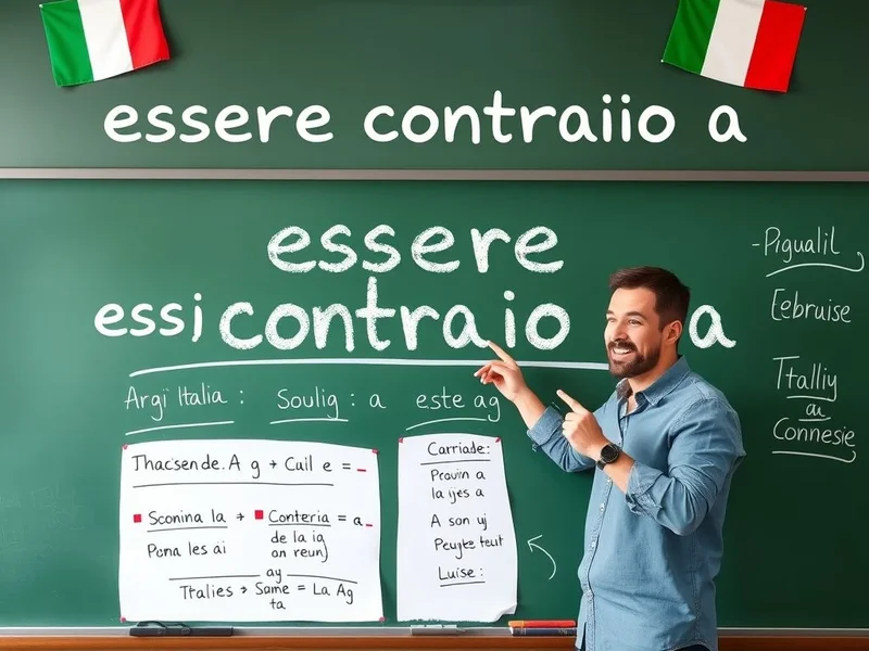 Imagen: Usar "Essere contrario a" correctamente en italiano