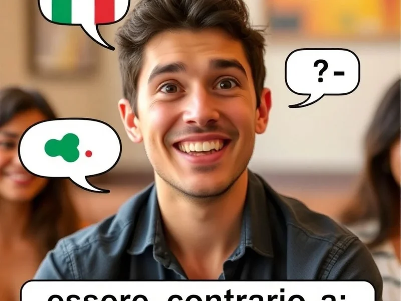 Image: Using "Essere contrario a" correctly in Italian