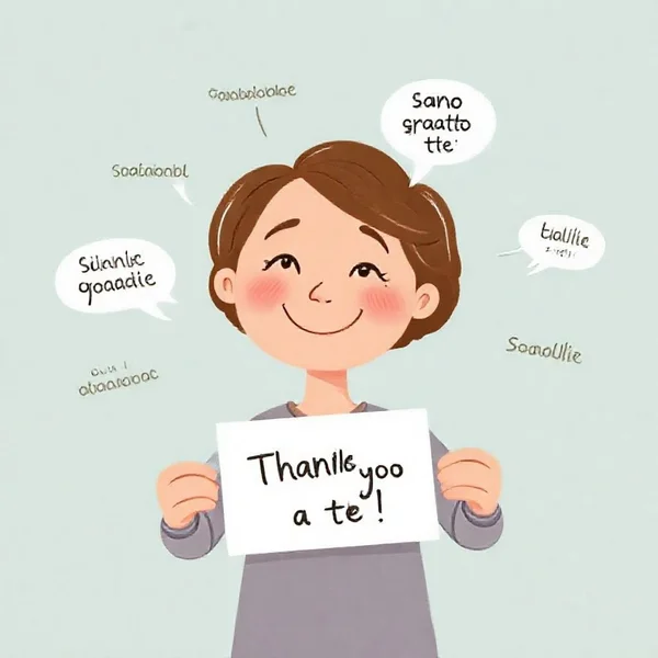 Learning to be grateful in Italian