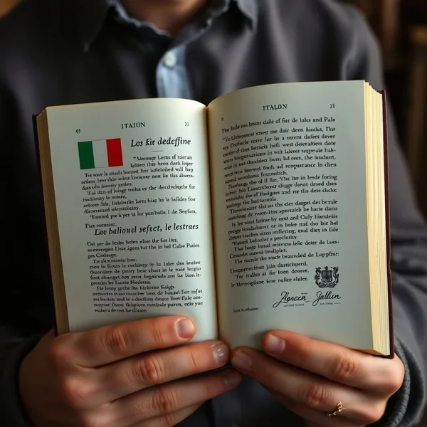 Persoon die een boek leest, symbool van "Essere interessato a"