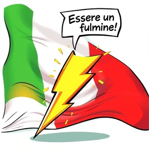 Essere un fulmine Znaczenie Pochodzenie i Jak Używać Wyrażenia po Włosku