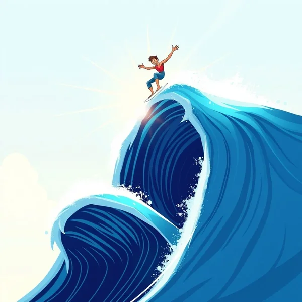 Stare sulla cresta dell’onda: símbolo de sucesso
