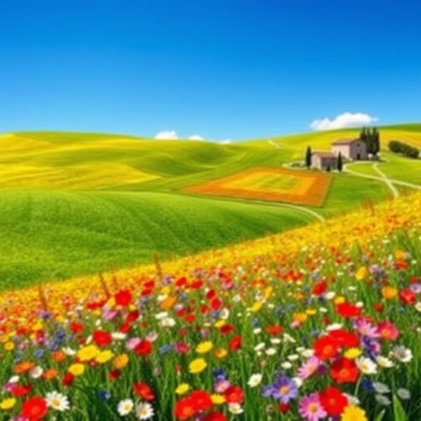 Fiorire come un campo a maggio: La belleza de la naturaleza en una expresión