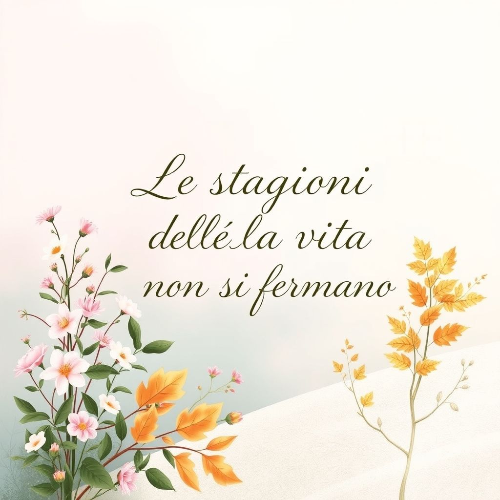 Wat betekent Le stagioni della vita non si fermano en hoe gebruik je het?