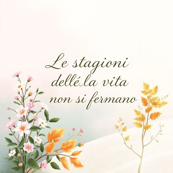 Le stagioni della vita non si fermano