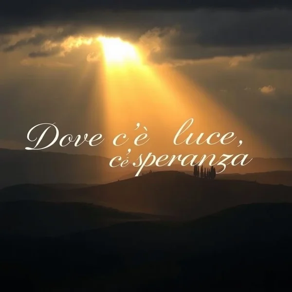 Dove c’è luce, c’è speranza