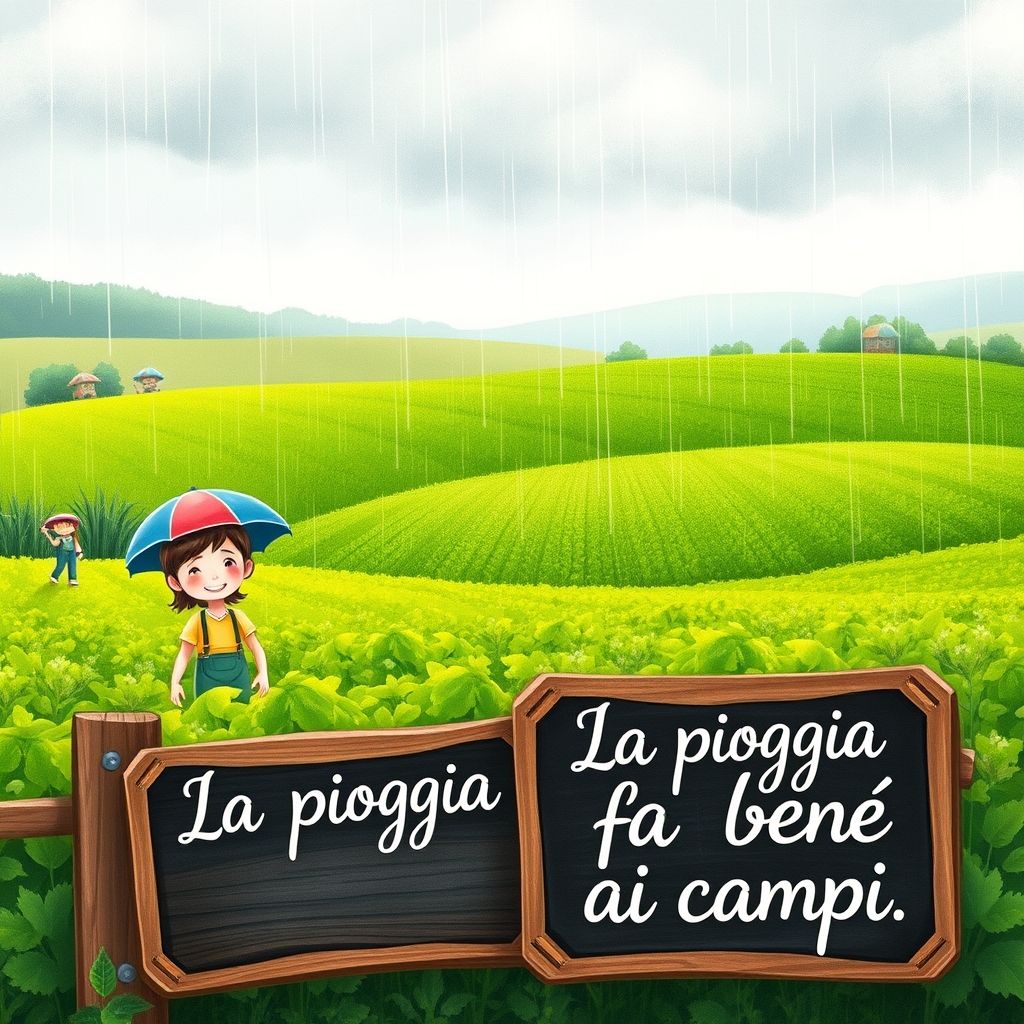 La pioggia fa bene ai campi signification, usage et exemples du proverbe italien