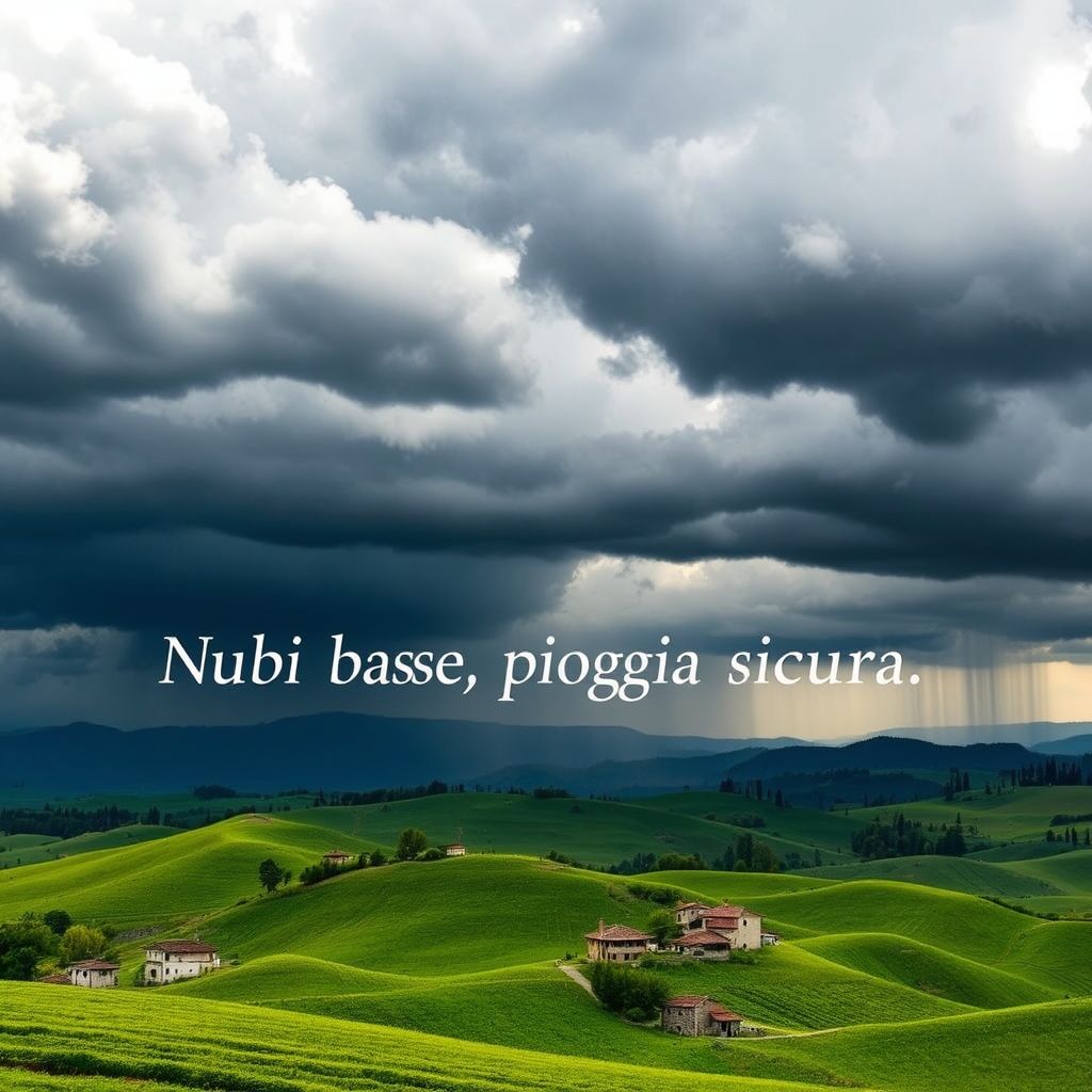 Wat betekent Nubi basse, pioggia sicura: Italiaans spreekwoord uitgelegd