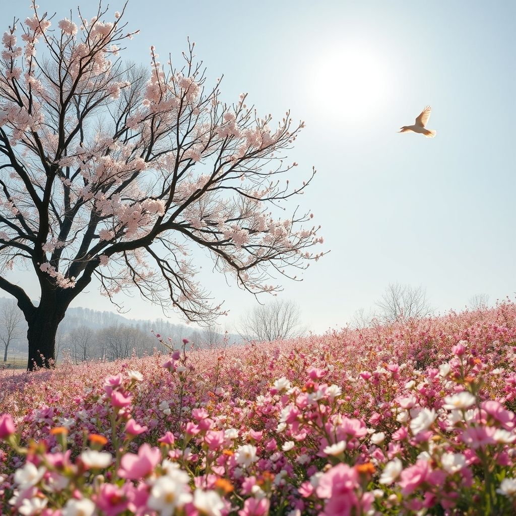 La primavera rompe il silenzio rende il risveglio naturale più poetico
