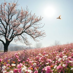 La primavera rompe il silenzio rende il risveglio naturale più poetico