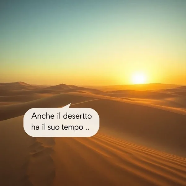 Anche il deserto ha il suo tempo：イタリアのことわざ