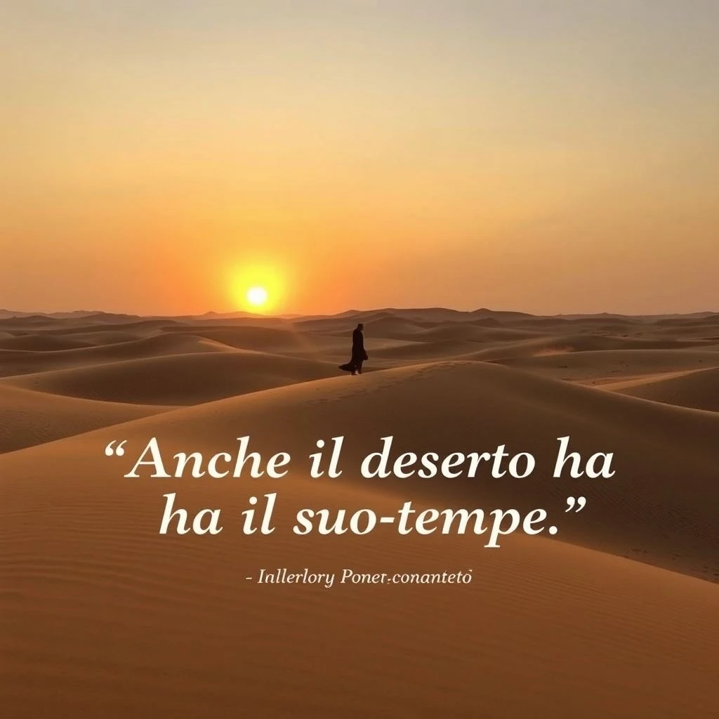Anche il deserto ha il suo tempo ý nghĩa nguồn gốc và cách sử dụng
